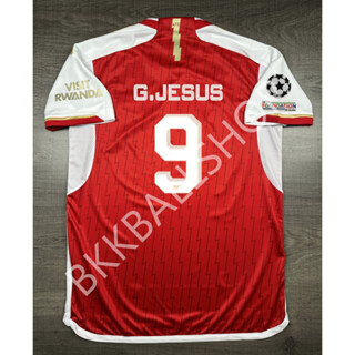 เสื้อฟุตบอล Arsenal Home อาเซน่อล เหย้า 2023/24 พร้อมอาร์ม UCL 9 G.JESUS