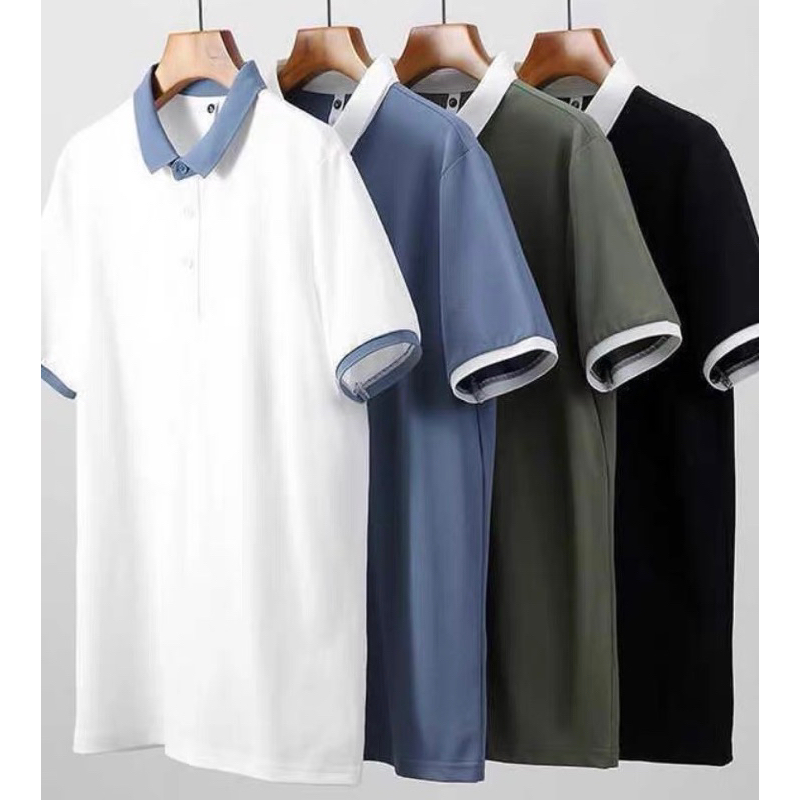 เสื้อโปโลสีพื้น เสื้อโปโล สำหรับผู้ชาย Men Polo Shirt 6086