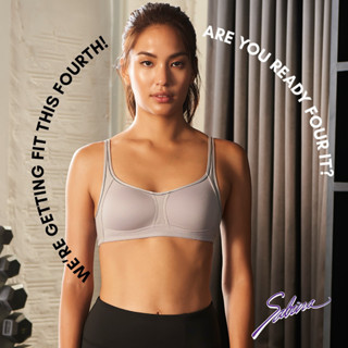 * Sabina เสื้อชั้นใน Sport Bra รุ่น Sbn Sport รหัส SBB2005 สีดำ เนื้ออ่อน เทาอ่อน