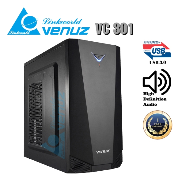 VENUZ ATX Computer Case VC301 – Black