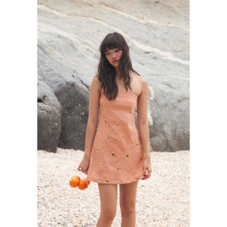 Mini Dress - Linen Strapless