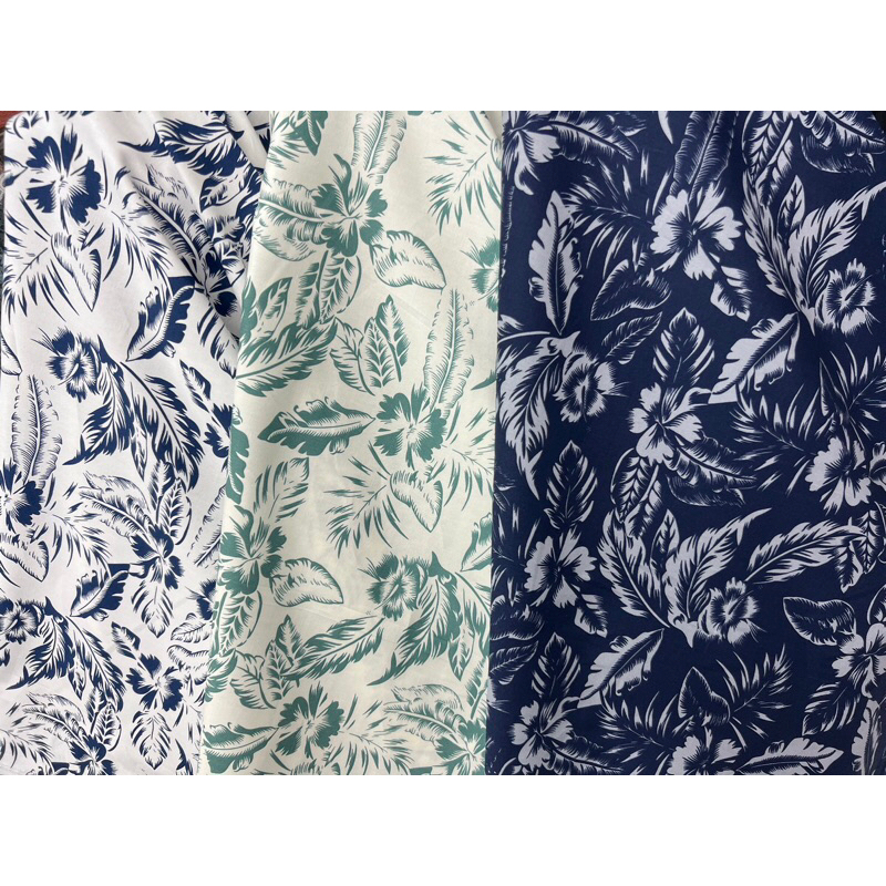ผ้าพิมพ์ลายใบไม้ผ้าเมตรCS00147Cotton100%พิมพ์ลาย