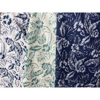 ผ้าพิมพ์ลายใบไม้ผ้าเมตรCS00147Cotton100%พิมพ์ลาย