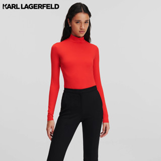 Karl Lagerfeld - KARL LOGO TURTLENECK TOP 235W1712 เสื้อคอเต่า