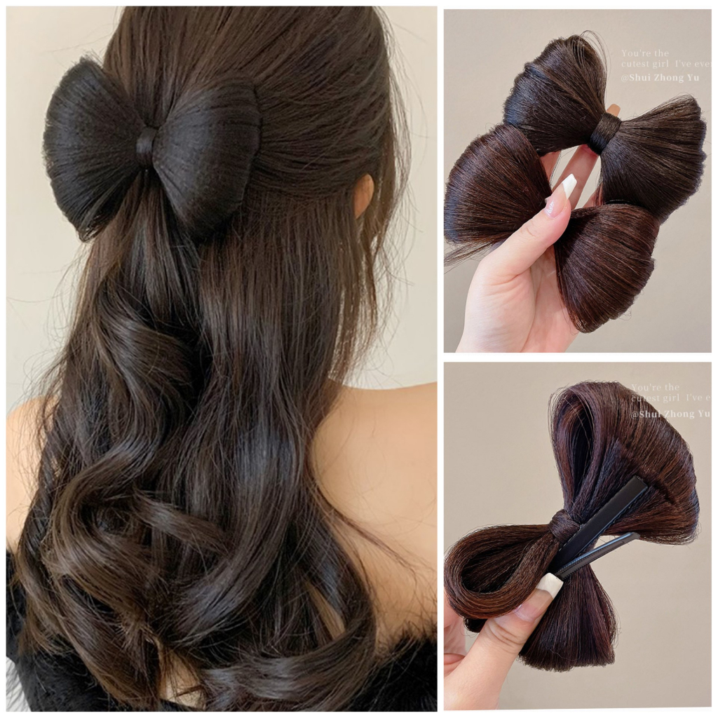 Bow Wig กิ๊บหนีบโบว์ผมปลอม ติดเนียนเรียบ ขนาดยาว 12cm. กิ๊บติดผม  กิ๊บโบว์