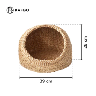KAFBO Cat House Basket - ตะกร้าบ้านแมว ตะกร้าสานสำหรับแมว ที่นอนแมว ที่ลับเล็บแมว FREE!! Catnip!