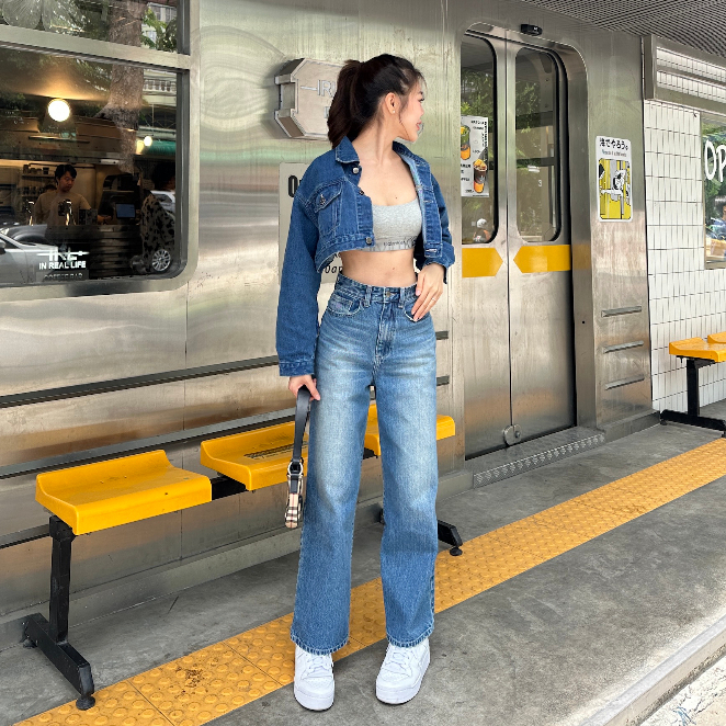 GENEDENIM กางเกงยีนส์ทรงแบ็คกี้ รุ่น Kylie