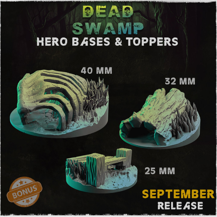 Dead swamp miniature bases จัดส่งได้ใน1-3วัน ฐานโมเดล warhammer 40k aos [Designed by Zabavka]