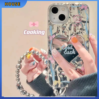 🚚เตรียมการจัดส่ง🚀เคส case for iphone 11 12 รักกระจก มีโซ่ เคส 14 13 12 11 pro max ชุบ ระลอกน้ำ การป้องกันที่ครอบคลุม