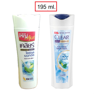 Clear Anti-Dandruff Scalp Care Ice Cool Menthol Shampoo 190 ml.เคลียร์ แชมพู แอนตี้แดนดรัฟ สกาลป์ แคร์ (1 ขวด)