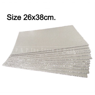 กระดาษลูกฟูก รองลัง 3ชั้น  (มัด100ชิ้น) size 26x38cm.