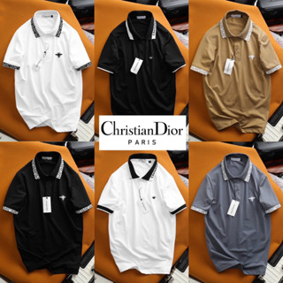 DIOR POLO SHIRT UNISEX 💙🤎 เสื้อโปโล 🏷️Hiend cotton 💯 ร้านค้าจัดส่งไว