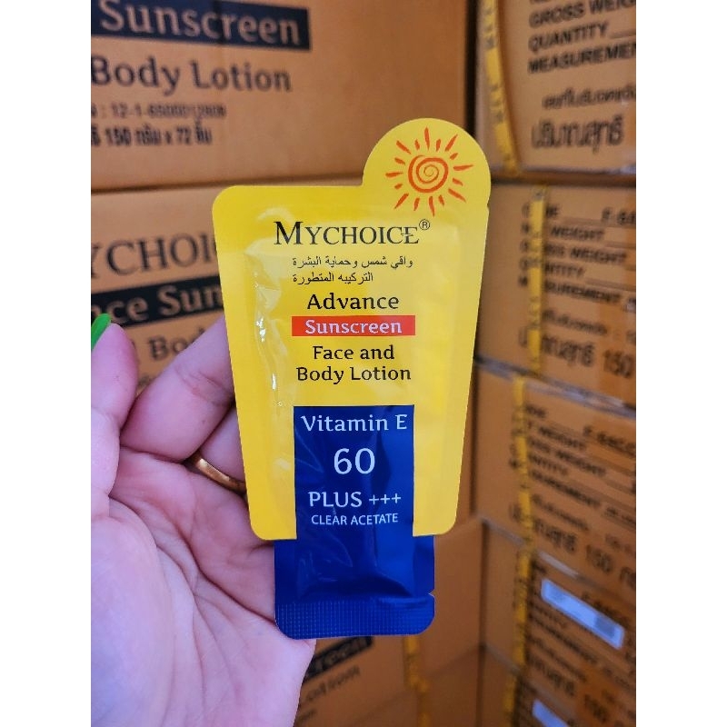 กันแดดมายช้อยส์ Avance Sunscreen face and Body Lotion แบบซองเทสเตอร์ ขนาด10กรัม