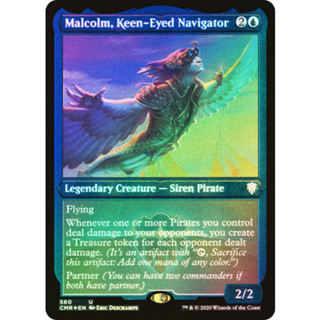 [MTG] Malcolm, Keen-Eyed Navigator (Foil Etched) [CMR] [BLUE] [UNCOM,] [FOIL] [ENG] (การ์ดเมจิค / Magic the Gathering)