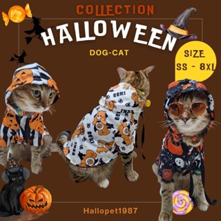 เสื้อเชิ๊ตหมาแมวHalloween🎃👻มีหวก