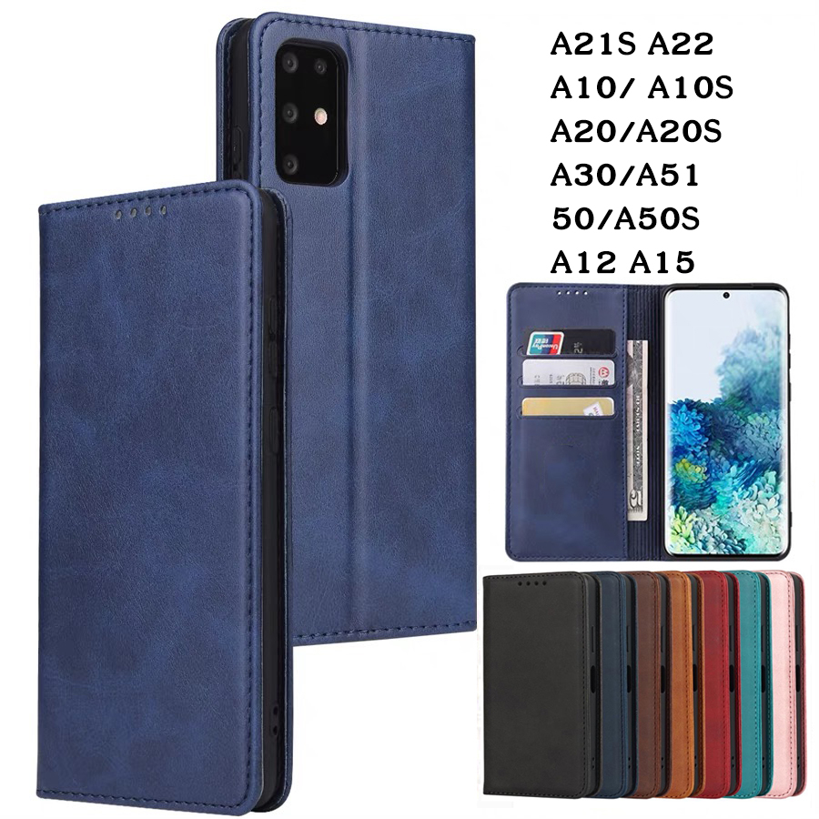 Case เคสโทรศัพท์ Samsung ซอง ฝาพับ เปิดปิด ใส่บัตร A05S A21S A22 5G A10/ A10S/A20/A20S/A30/A05/A50/A50S/A12 A15