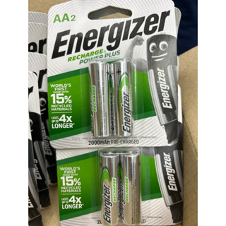 ถ่านชาร์จ Energizer 2000mAh AA 2 ก้อน Ni-MH ของใหม่ ของแท้ made in japan