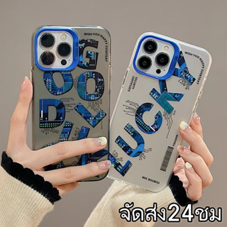 🔥จัดส่ง24ชม🔥iPhone11 12 13 14 Pro max case for เคสไอโฟน11 เนื้อแมท บางเบาพกพาง่าย GOOD LUCK แฟชั่น เรียบง่าย Case