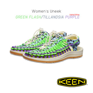 [ลิขสิทธิ์แท้] KEEN Womens UNEEK - GREEN FLASH/TILLANDSIA PURPLE (Limited Edition) รองเท้า คีน ผู้หญิง