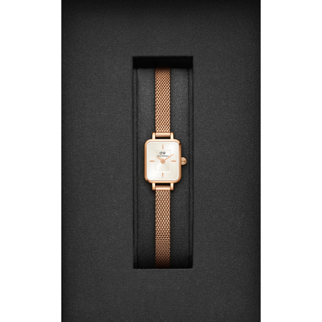 (ทักแชทรับโค้ด) Daniel Wellington นาฬิกา QUADRO MINI MELROSE CHAMPAGNE