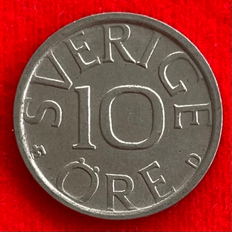 🇸🇪 เหรียญสวีเดน​​ Sweden 10 öre ปี 1989 เหรียญต่างประเทศ