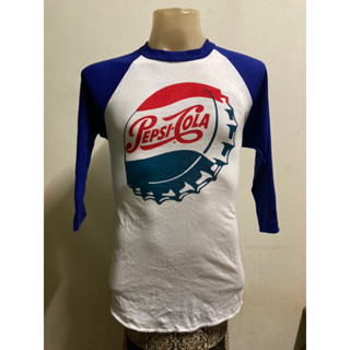 เสื้อยืด แขนสามส่วน ลาย PEPSI สไตล์วินเทจ