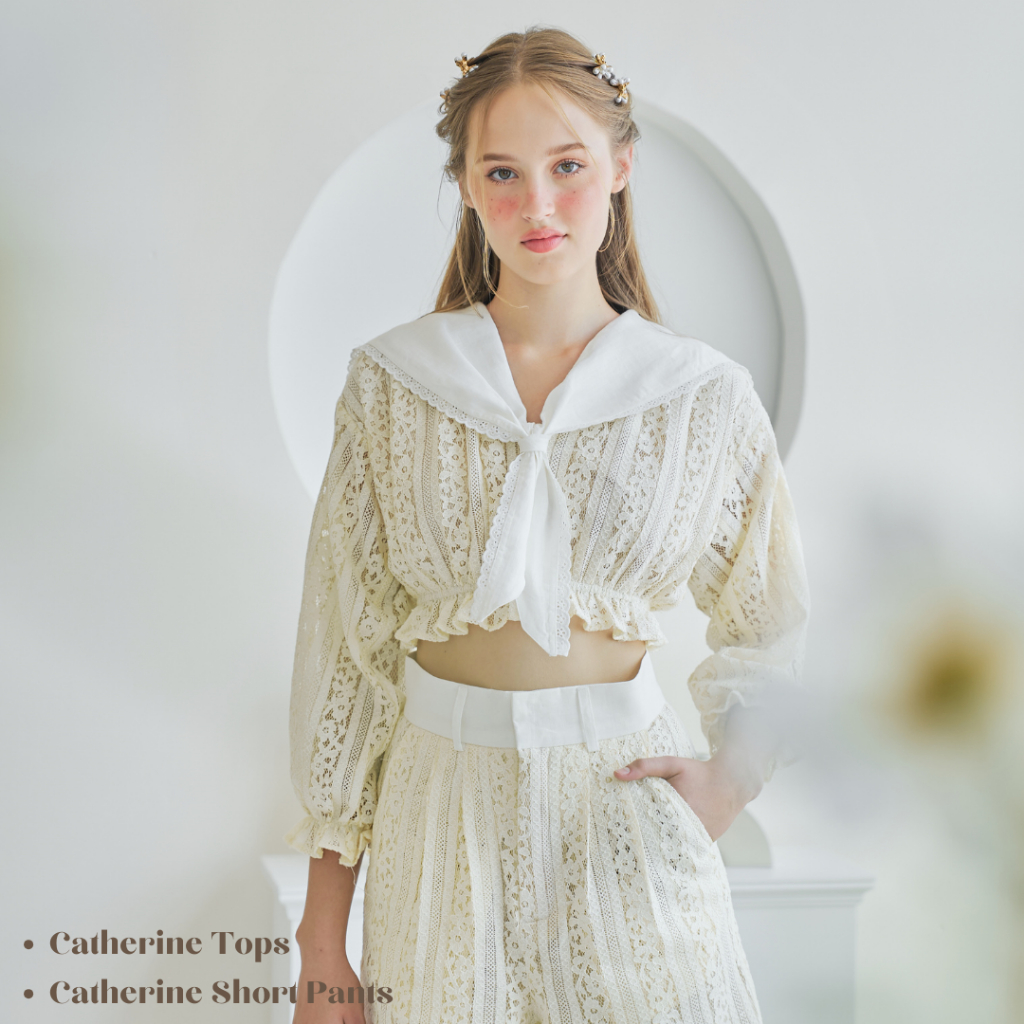 LINENNE - Victoria Tops - Catherine Short Pants (Diamond)