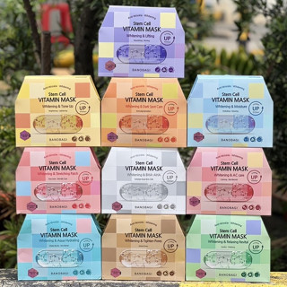 🌈มีหลายสูตรให้เลือก🌈 BANOBAGI  Stem Cell Vitamin mask มาส์กหน้า บาโนบากิ มีหลายสูตรให้เลือก 1 กล่อง 10 แผ่น