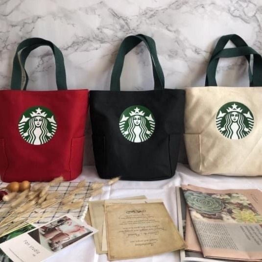 meimei_2021กระเป๋าสตาร์บัค มี5สี มีกระดุมถุงผ้า กระเป๋า Starbuck พร้อมส่ง