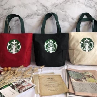 meimei_2021กระเป๋าสตาร์บัค มี5สี มีกระดุมถุงผ้า กระเป๋า🔥🔥Starbuck พร้อมส่ง