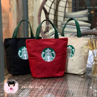 NEW  กระเป๋าstarbucks กระเป๋าผ้า canvas  พร้อมส่ง