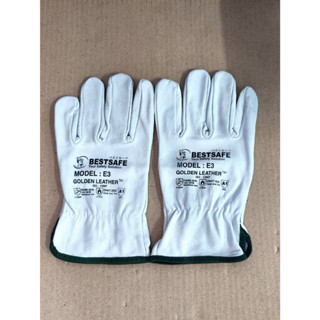 Bestsafe ถุงมืออาร์กอน เนื้อนิ่ม กระชับ ทนความร้อน ยี่ห้อ BESTSAFE - GOLDEN GLOVES (E3) ขอบจั๊ม