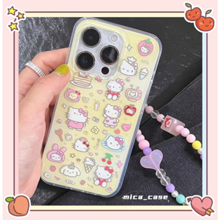 🐱‍🐉จัดส่งภายใน 24 ชม🌹 เคสไอโฟน 11 12 13 14 Pro Max HelloKitty แฟชั่น สาวน่ารักหัวใจ ฤดูร้อน Case for iPhone ผลิตภัณฑ์ร้อ