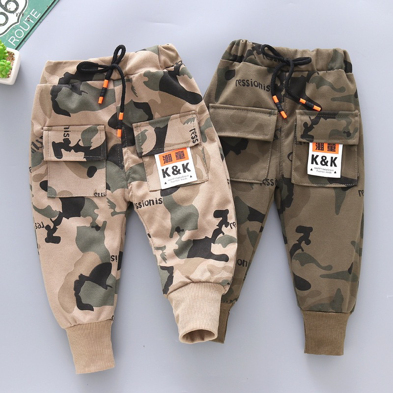 พร้อมส่งในไทย กางเกงคาร์โก้สำหรับเด็กลายเท่ห์ๆ ใส่ได้ทั้งเด็กชายและเด็กหญิง