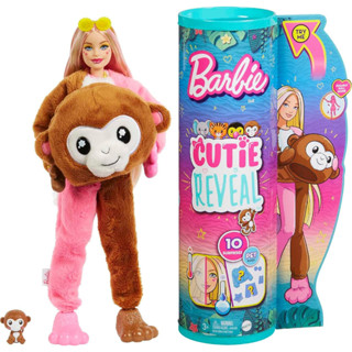 Barbie Cutie Reveal Fashion Doll, Jungle Series Monkey Plush Costume