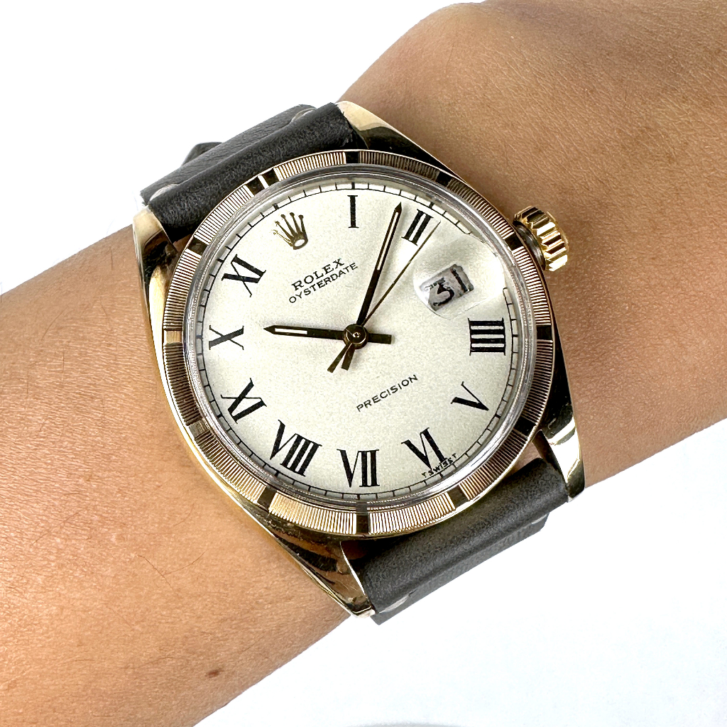 ROLEX Oysterdate Precision 6694 Manual Winding Date Size 34 mm. (Pre-owned)