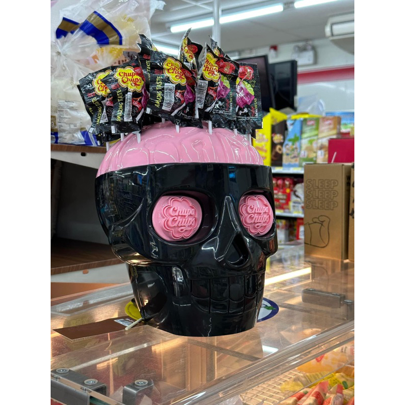 🖤🩷 สีใหม่!!! Chupa Chups 3D Skull หัวกะโหลกใหญ่ จูปาจุ๊ปส์ / ChupaChups หัวกระโหลก จูปาจุ๊บ สีดำ-ชมพู