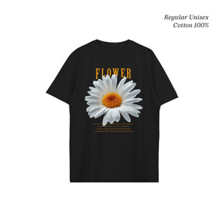 Daisy Flower เสื้อยืด T-shirt Unisex Cotton100%