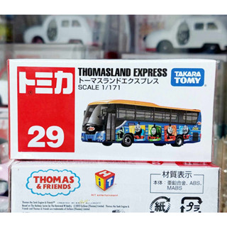 sh โมเดลรถบัสขนาดเล็กโทมิก้า Takara Tomy Tomica 🧩 No.29 Thomas Land Express Bus ใหม่ในซีล กล่องสวย พร้อมจัดส่ง