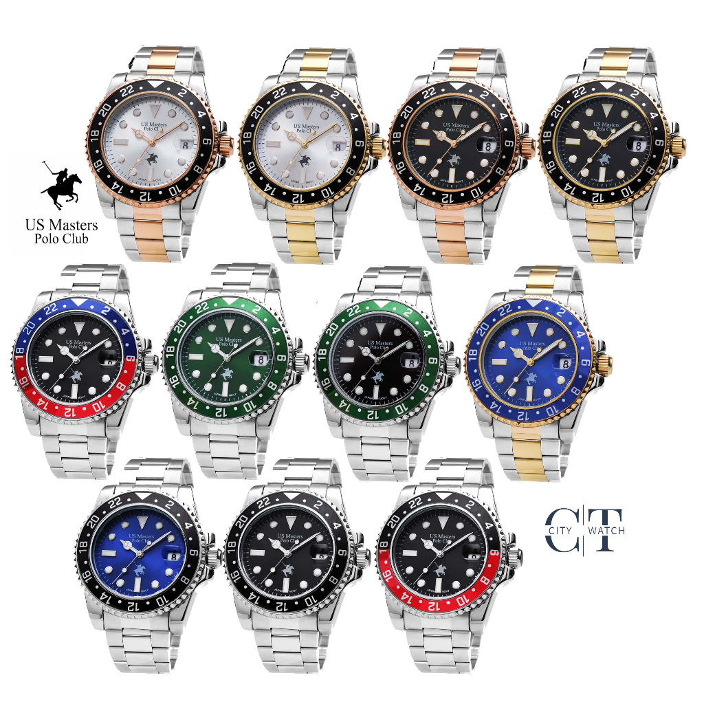 US Master Polo Club USM-230209 นาฬิกาข้อมือผู้ชาย ของแท้ ประกันศูนย์ wasco 1 ปี