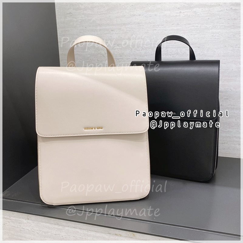 Charles&amp;keith กระเป๋าเป้ รุ่น Front Flap Structured Backpack : CK2-60160155 แท้จากชอป 100%