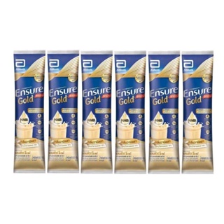 Ensure Gold เอนชัวร์ โกลด์ 60.6กรัม×6ซอง กลิ่นวานิลลา(อาหารเสริมสูตรครบถ้วน)