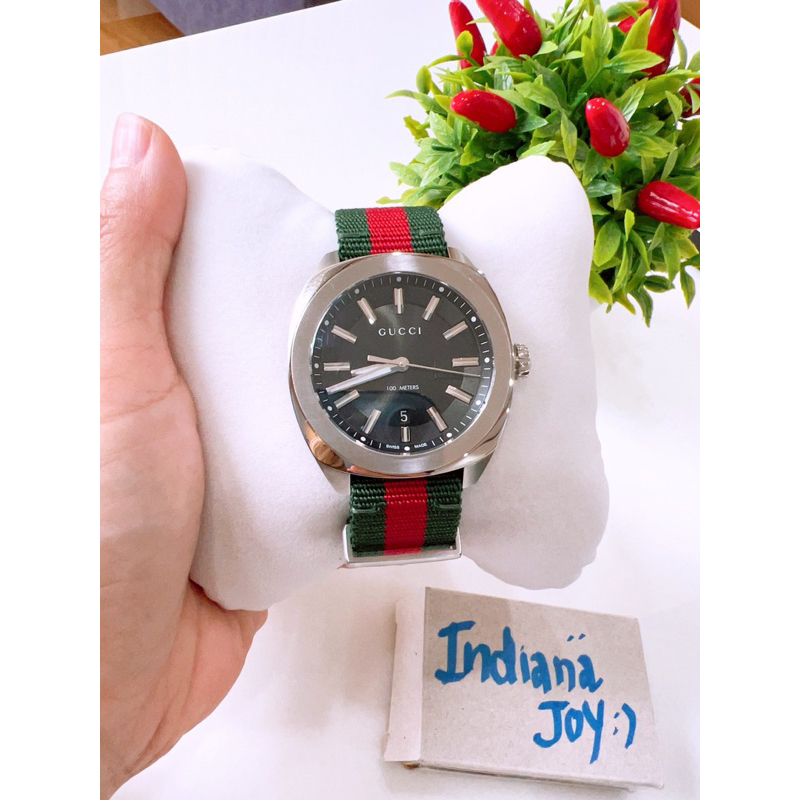Gucci GG2570 นาฬิกากุชชี่แท้สายเขียวแดง