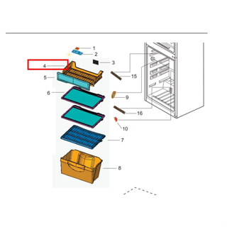 อะไหล่ของแท้/ถาดแช่เนื้อตู้เย็นซัมซุง/DA63-01127A/SAMSUNG/ TRAY CHILL ROOM ใช้ได้กับรุ่นที่ระบุด้านล่าง