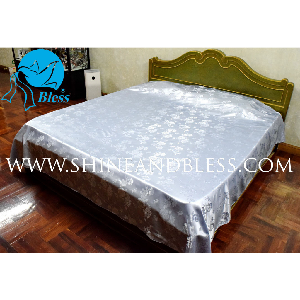 ผ้าแพรคลุมเตียง Bless ขนาด 100x100 นิ้ว (8ฟุตกว่า) สำหรับคลุมเตียงขนาด 5 , 6 ฟุต