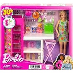 Barbie Doll And Ultimate Pantry Playset บาร์บี้ เพลย์เซตห้องเก็บอาหารพร้อมตุ๊กตา รุ่น HJV38