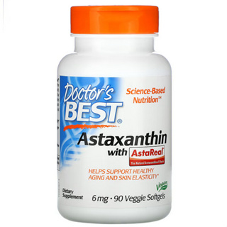 🔥Super Sale🔥Doctors Best Astaxanthin with AstaReal 6 mg 90 Veggie Softgels (exp.04/25)