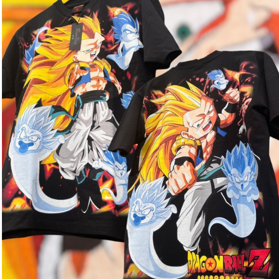 เสื้อยืดลายอนิเมะ  Gotenks SSJ3 BOOTLEG THAILAND FANMADE Runboy Size L