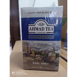 ชาดำ Ahmad Tea London Decaffeinated รส Earl Grey ขนาด 20 ซอง Black Tea Flavoured