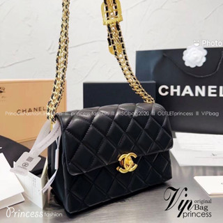 Chanel Small Flap Bag gold-tone metal, black / Chanel Bag พร้อมส่ง กระเป๋าสะพายใบเล็ก 2023 คอลใหม่